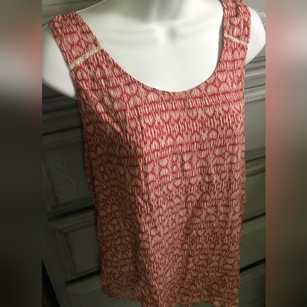 LUCKY Brand women's boho print blouse sleeveless size Small